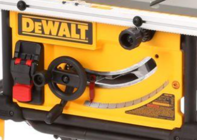 dewalt table saw bevel adjustment