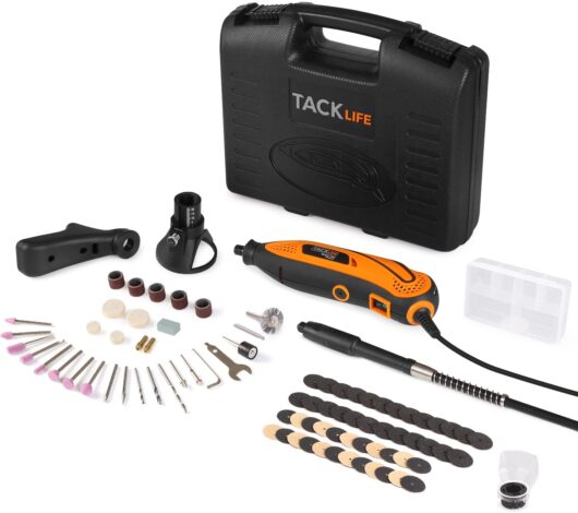 Tacklife RTD35ACL rotary tool with all its accessories